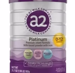 Sữa công thức nhãn hiệu a2 Platinum Premium USA dành cho trẻ từ 0-12 tháng tuổi nằm trong danh sách thu hồi do phát hiện chứa độc tố.