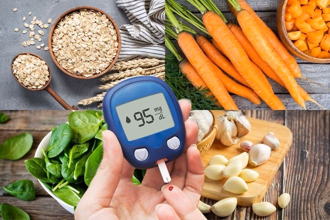 Một chế độ dinh dưỡng cân bằng là nền tảng cốt lõi để kiểm soát đường huyết và bảo vệ sức khỏe toàn diện. Đồ hoạ: Phương Anh